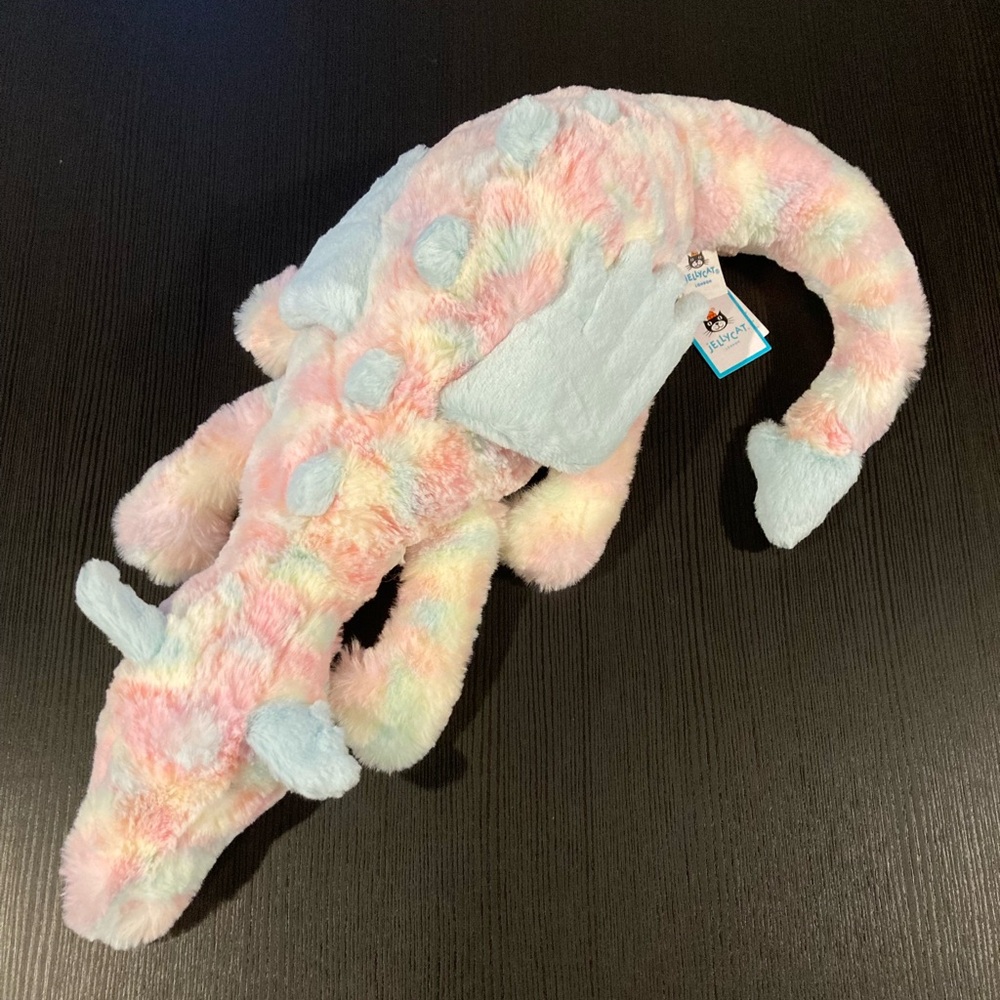 NWT Jellycat Lazulia Dragon Large - SOLD OUT - Soft Pastel Plush Stuffed Animal